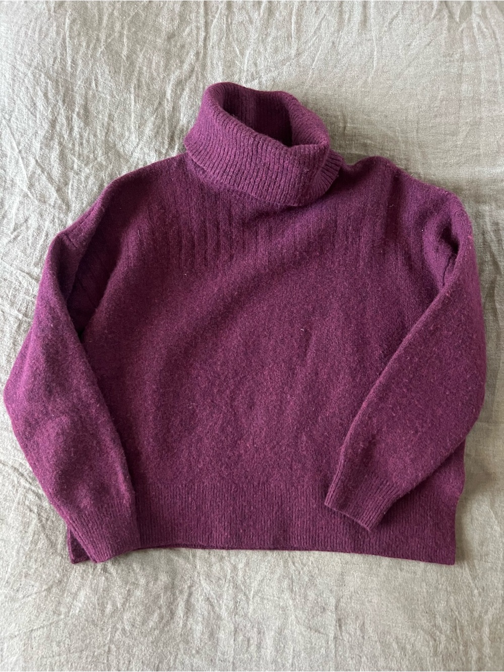 Madewell Turtleneck Sweater in Plum